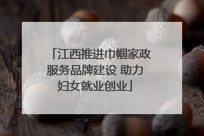 江西推进巾帼家政服务品牌建设 助力妇女就业创业