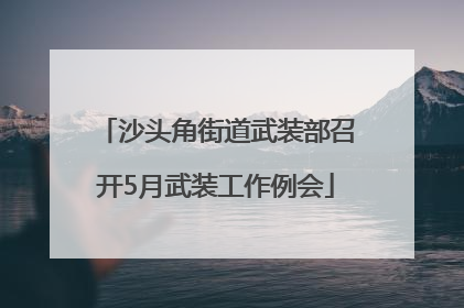 沙头角街道武装部召开5月武装工作例会