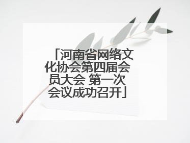 河南省网络文化协会第四届会员大会 第一次会议成功召开