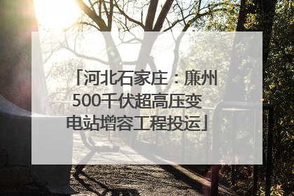 河北石家庄：廉州500千伏超高压变电站增容工程投运
