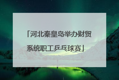 河北秦皇岛举办财贸系统职工乒乓球赛