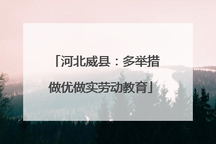 河北威县：多举措做优做实劳动教育