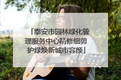 泰安市园林绿化管理服务中心精修细剪护绿焕新城市容颜