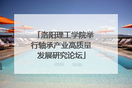 洛阳理工学院举行轴承产业高质量发展研究论坛