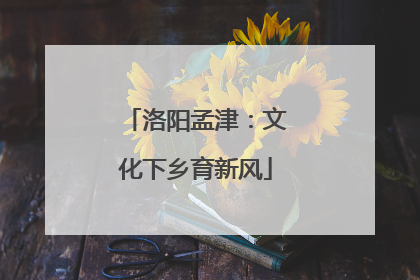 洛阳孟津：文化下乡育新风