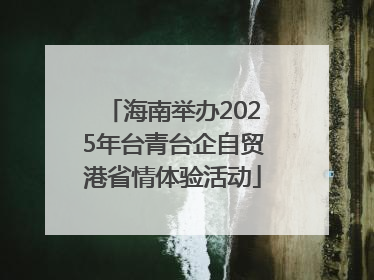 海南举办2025年台青台企自贸港省情体验活动
