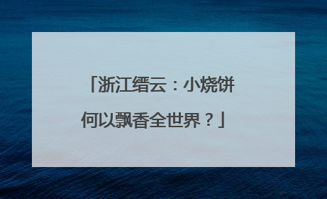 浙江缙云：小烧饼何以飘香全世界？