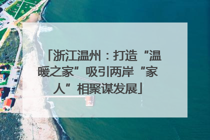 浙江温州：打造“温暖之家”吸引两岸“家人”相聚谋发展