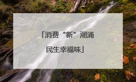 消费“新”潮涌 民生幸福味