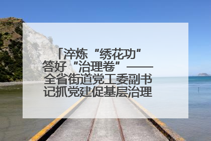 淬炼“绣花功” 答好“治理卷”——全省街道党工委副书记抓党建促基层治理培训示范班侧记