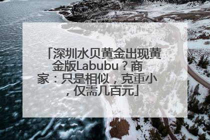 深圳水贝黄金出现黄金版Labubu？商家：只是相似，克重小，仅需几百元