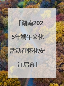 湖南2025年端午文化活动在怀化安江启幕