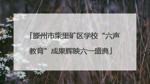 滕州市柴里矿区学校“六声教育”成果辉映六一盛典