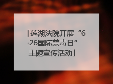 莲湖法院开展“6·26国际禁毒日”主题宣传活动