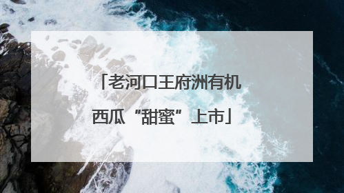 老河口王府洲有机西瓜“甜蜜”上市
