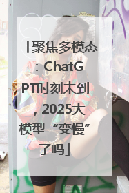 聚焦多模态：ChatGPT时刻未到，2025大模型“变慢”了吗