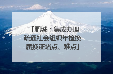 肥城：集成办理 疏通社会组织年检换届换证堵点、难点