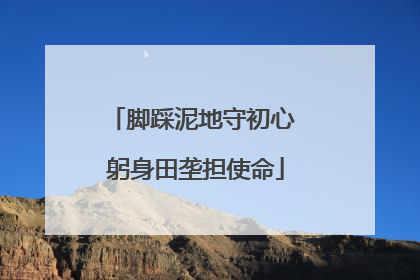 脚踩泥地守初心 躬身田垄担使命