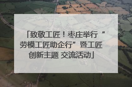 致敬工匠！枣庄举行“劳模工匠助企行”暨工匠创新主题 交流活动