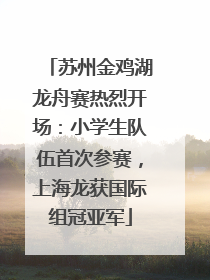 苏州金鸡湖龙舟赛热烈开场：小学生队伍首次参赛，上海龙获国际组冠亚军