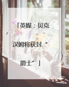 英媒：贝克汉姆将获封“爵士”