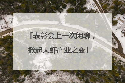表彰会上一次闲聊，掀起大虾产业之变