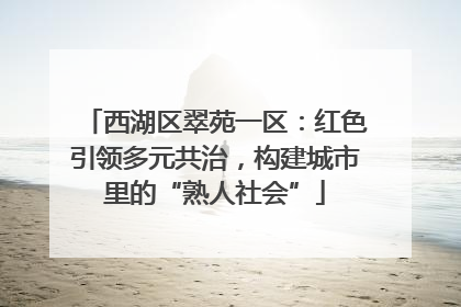 西湖区翠苑一区：红色引领多元共治，构建城市里的“熟人社会”
