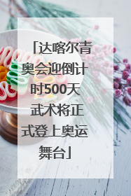 达喀尔青奥会迎倒计时500天 武术将正式登上奥运舞台