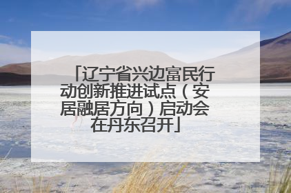 辽宁省兴边富民行动创新推进试点（安居融居方向）启动会在丹东召开