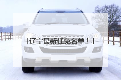 辽宁最新任免名单!