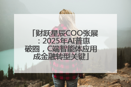 财跃星辰COO张展：2025年AI普惠破圈，C端智能体应用成金融转型关键