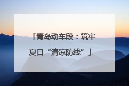 青岛动车段：筑牢夏日“清凉防线”