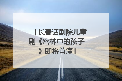 长春话剧院儿童剧《密林中的孩子》即将首演