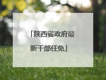 陕西省政府最新干部任免