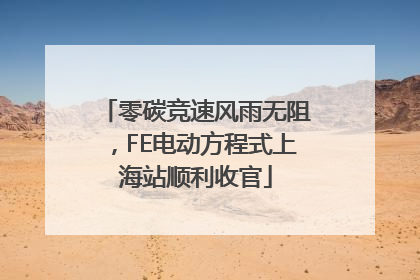 零碳竞速风雨无阻，FE电动方程式上海站顺利收官