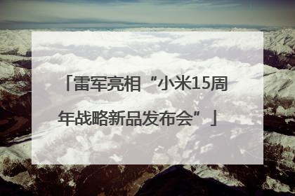 雷军亮相“小米15周年战略新品发布会”