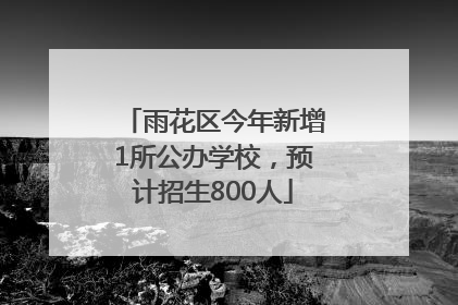 雨花区今年新增1所公办学校，预计招生800人