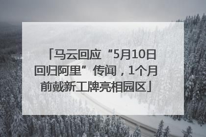 马云回应“5月10日回归阿里”传闻，1个月前戴新工牌亮相园区
