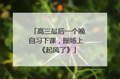 高三最后一个晚自习下课，操场上《起风了》
