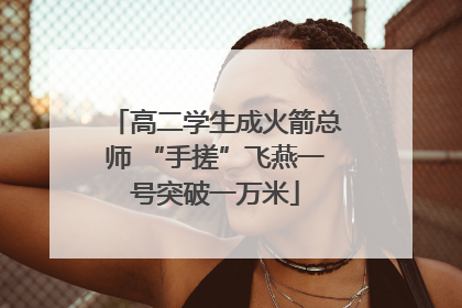 高二学生成火箭总师 “手搓”飞燕一号突破一万米