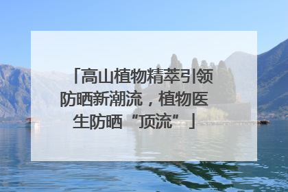 高山植物精萃引领防晒新潮流，植物医生防晒“顶流”
