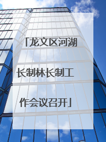 龙文区河湖长制林长制工作会议召开