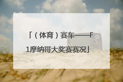 （体育）赛车——F1摩纳哥大奖赛赛况