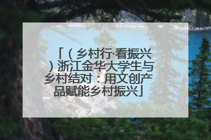 （乡村行·看振兴）浙江金华大学生与乡村结对：用文创产品赋能乡村振兴