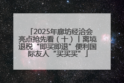 2025年廊坊经洽会亮点抢先看（十）丨离境退税“即买即退”便利国际友人“买买买”