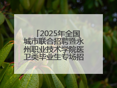 2025年全国城市联合招聘暨永州职业技术学院医卫类毕业生专场招聘会成功举办