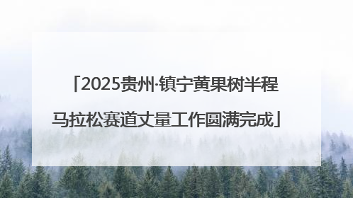 2025贵州·镇宁黄果树半程马拉松赛道丈量工作圆满完成