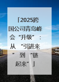 2025跨国公司青岛峰会“升级”：从 “引进来” 到 “链起来”