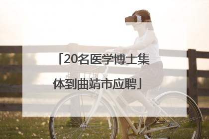20名医学博士集体到曲靖市应聘