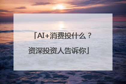 AI+消费投什么？资深投资人告诉你